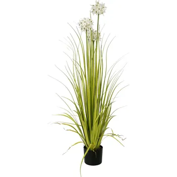 umělá květina Allium tráva bílá, 120cm