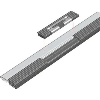 Práh balkonových dveří Eifel TB-62, 6000 mm, stříbrný elox/šedý
