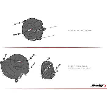 Rám pro motocykl PUIG Španělsko Kawasaki Ninja 400 sada krytů motoru Puig