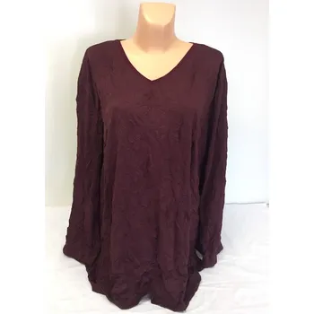 Dámská halenka Halenka GERKA 58,60,62,64, Barva Vínová, Velikost XXXXXL64, Materiál 100% Polyester