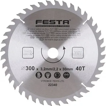 Pilový kotouč Pilový kotouč na dřevo TCT 300mm/3.2/30/40zubů, Festa
