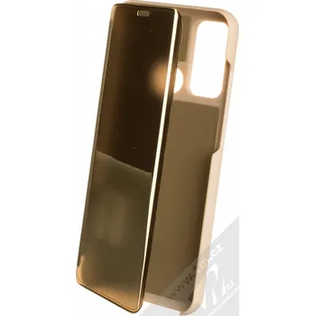 Pouzdro na mobilní telefon 1Mcz Clear View flipové pouzdro pro Huawei Y6p zlatá (gold)