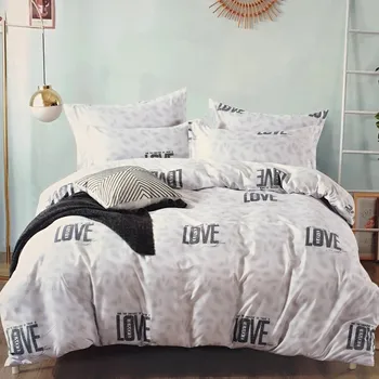 Povlečení Numberoplus Bavlněné povlečení na dvoulůžko + prostěradlo ZDARMA, Milovoní - Bílá