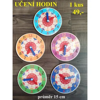 Dřevěná hračka UČENÍ HODIN - ZELENÁ