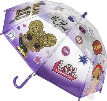Deštník Cerdá Lol Surprise Transparent deštník fialový