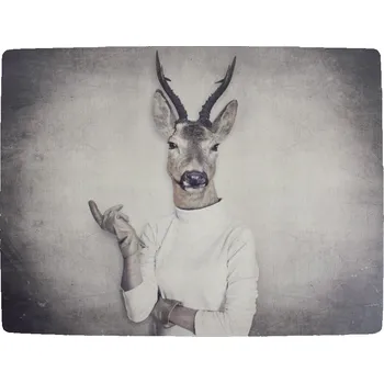 prostírání 4ks pevné korkové prostírání paní srnec - 30*40*0,4cm