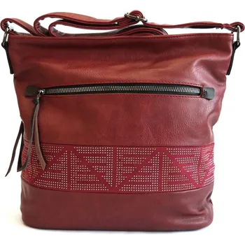 Kabelka Střední tmavěčervená crossbody kabelka LIDA 2346