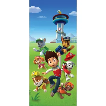 Fototapeta FTDN V 5486 Dětská vliesová fototapeta dveřní Paw Patrol, velikost 90 x 202 cm