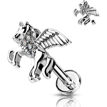 Piercing Piercingate Labreta - jednorožec PLA00270 - Délka tyčky: 6 mm, Průměr tyčky: 1,2 mm