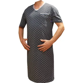 Pánská noční košile xcena Bavlněné noční košile tm. šedé Velikost: M