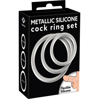 You2Toys Metallic Silicone Cock Ring Set