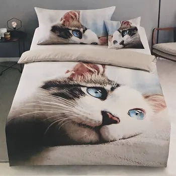 Povlečení Numberoplus Bavlněné povlečení jednolůžkové 2 dílné + povlak na polštářek ZDARMA - KOČIČKA