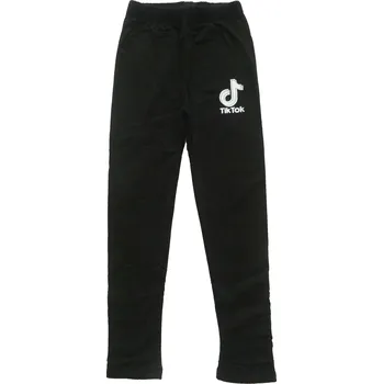 TUZZY DÍVČÍ LEGÍNY ZATEPLENÉ "TIK TOK" Barva: černá, Velikost: 128