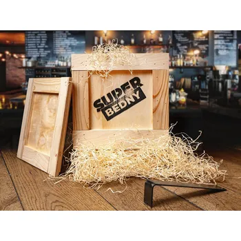 Dárkový potravinový koš Superbedny - Superbedna prázdná s výplní a páčidlem