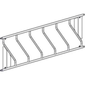 Diagonální žlabová zábrana pro telata, 2,12m/5 míst