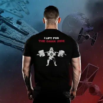 Pánské tričko Pánské Tričko Gymtime - I LIFT FOR THE DARK SIDE Velikost: S, Barva: Černá