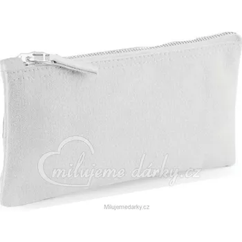 Kosmetická taška Jednoduchá malá kosmetická taška se zipem, pevná bavlna, šedá, 19x11cm