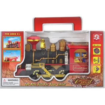 Vláček a vláčkodráha Lamps Historická lokomotiva parní kouřící