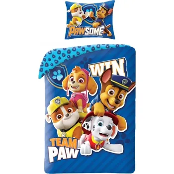 Povlečení Halantex Paw Patrol Team Patrol Win 140 x 200, 70 x 90 cm zipový uzávěr