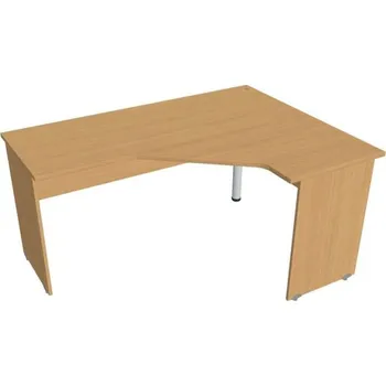 Kancelářský vozík HOBIS kancelářský stůl pracovní tvarový, ergo levý - GEV 60 L, buk + doprava zdarma