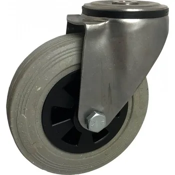 Pojezdové kolečko Pryžové kolo 160 mm otočná vidlice s otvorem