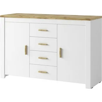 Komoda Sconto MERANO 03 bílá/dub wotan