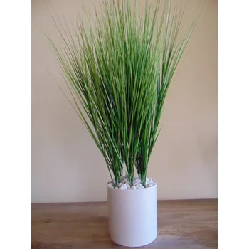 umělá květina Umělá dekorační tráva 60cm bílá