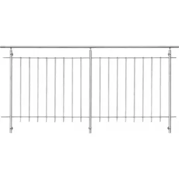 Zábradlí Nerezový set zábradlí pro francouzská okna SVISLÉ příčky - šířka 300 cm