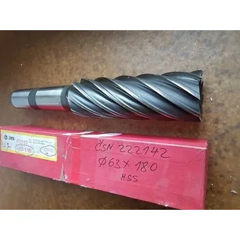 Fréza Fréza válcová polohrubozubá, HSS, kuželová stopka - 63x180 mm, F421940, 222142 (Morse kužel 5)