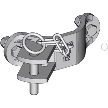 Půl objímka na stájový sloupek Octagonal Ø102mm + 1 pant
