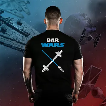 Pánské tričko Pánské Tričko Gymtime - BAR WARS Velikost: S, Barva: Černá
