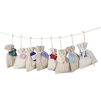 Vánoční dekorace Folia 64121 set na výrobu adventního kalendáře 49 dílů