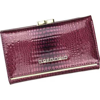 Peněženka Dámská lesklá kožená peněženka Gregorio SLL108 fialová | KabelkyproVas.