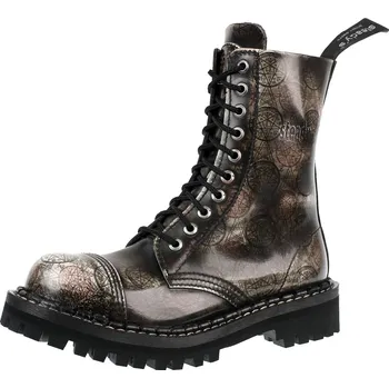 Pánská zimní obuv boty STEADY´S - 10 dírkové - Black Pentagram - 38