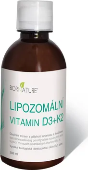 Bornature Lipozomální vitamin D3, K2, E, A, hořčík 300 ml