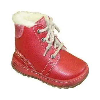 Dívčí zimní obuv dětské zimní boty Pegres 1700 - šněrovací vel. 19 - 29, Velikost 21 červená