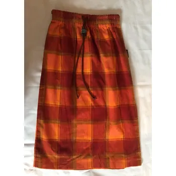 Dívčí sukně Sukně dlouhá do gumy kostkovaná 128-164, velikost 128, Barva Veverkově oranžová