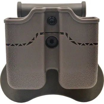 Airsoft Amomax Opaskové polymerové pouzdro pro dva zásobníky 1911 - FDE