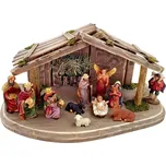 Amadea Dřevěný šedohnědý betlém s…