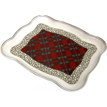 Tác na cukroví 19x15,5 cm Sottobosco BRANDANI (barva - bílá/červená/zelená)