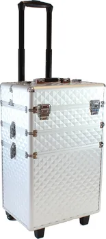 Kosmetický kufr APT CA19 dvoudílný stříbrný
