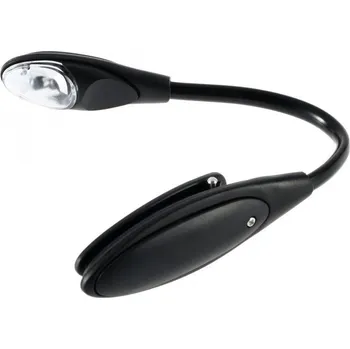 Čtecí lampička APT ZD20 praktická LED lampička s klipem černá