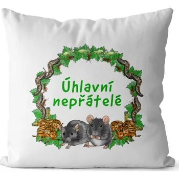 Dekorativní polštářek Polštář Škůdci (Velikost: 40 x 40 cm)