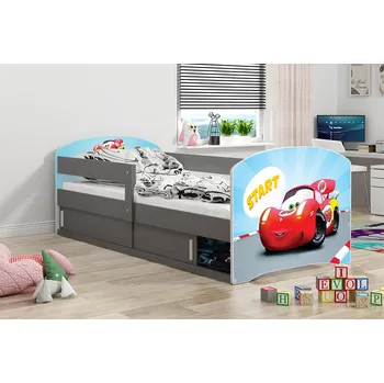 Postel ImportWorld Dětská postel Felix 1 80x160 - 1 osoba - Grafit, Auto