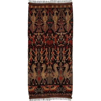 Přehoz na lůžko Ikat Sumba přehoz, tkaná textilie 258 x 112 cm III