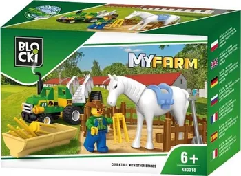 Stavebnice ostatní Blocki MyFarm Farmář s traktorem 43 dílů