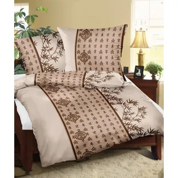 Povlečení Povlečení bavlněné 140x200, 70x90 béžový rákos