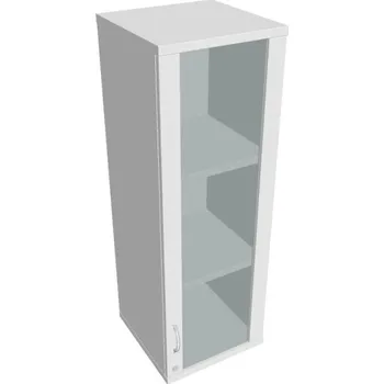 Kancelářský vozík HOBIS kancelářská policová skříň horní - SZ 3 40 02 P H, zámek Huwill, bílá + doprava zdarma