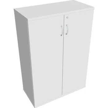Kancelářský vozík HOBIS kancelářská policová skříň - SZ 3 80 01, zámek Huwill, bílá + doprava zdarma