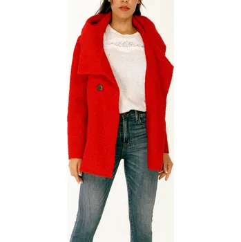 Dámský kabát Chana Mod dámský kabát buklé 331106-6 červená (XL)